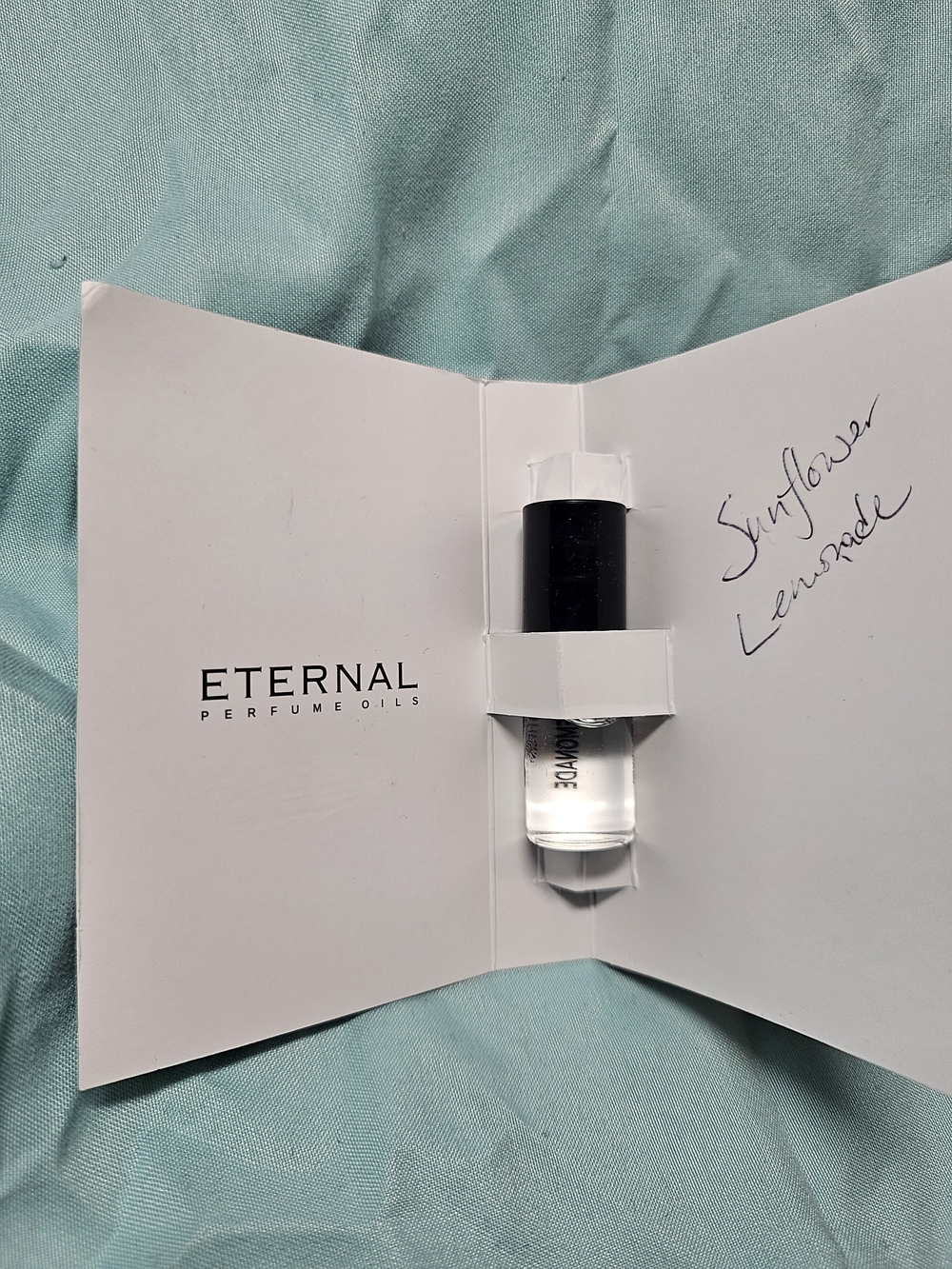 Eternal Perfume Oils - SAMPLE Sunflower Lemonade - Clear Bottle w/ Black Cap 3ml